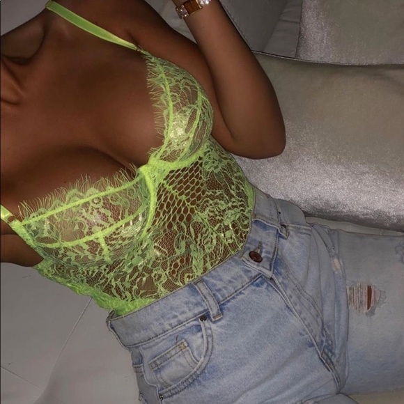 Highlighter Lacey body suit - Picture 2 of 3